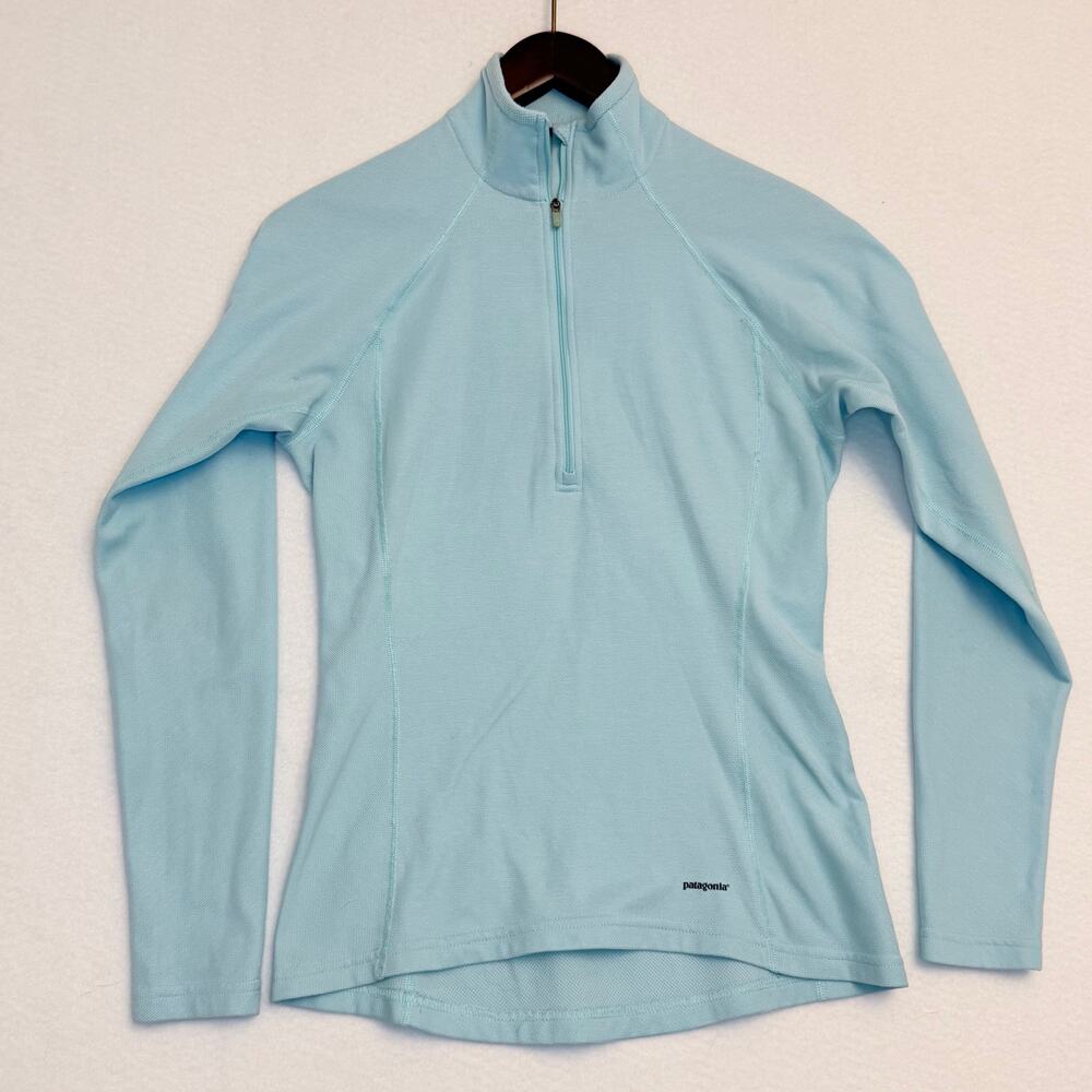 Patagonia Women’s 1/2 Zip Pullover Blue Small Fall Performance Base Layer